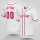 Customized White Red Red Baseball Jersey