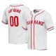 Customized White Red Red Baseball Jersey