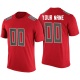 Men's Custom Red Printed T-Shirt